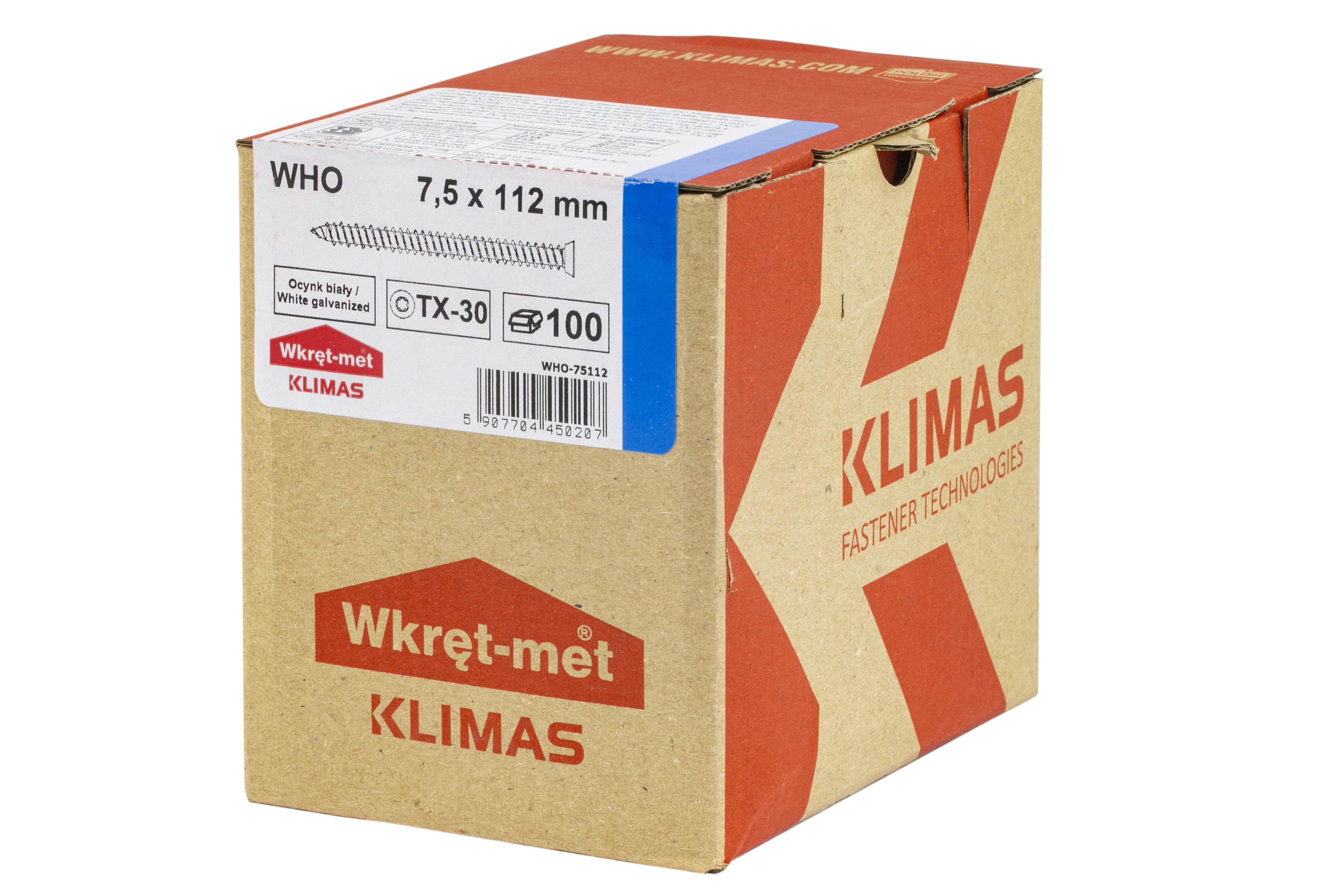 Wkręty hartowane do ościeżnic 7.5x112 mm (2.24 kg.) 1