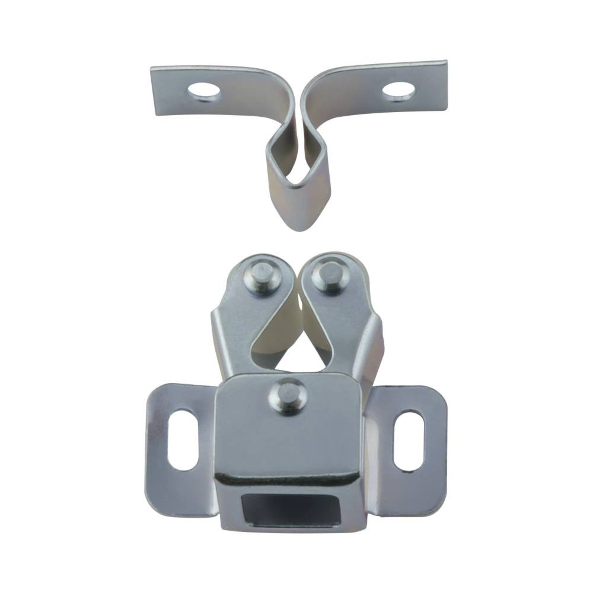 Zatrzasj meblowy rolkowy otwarty ocynk 