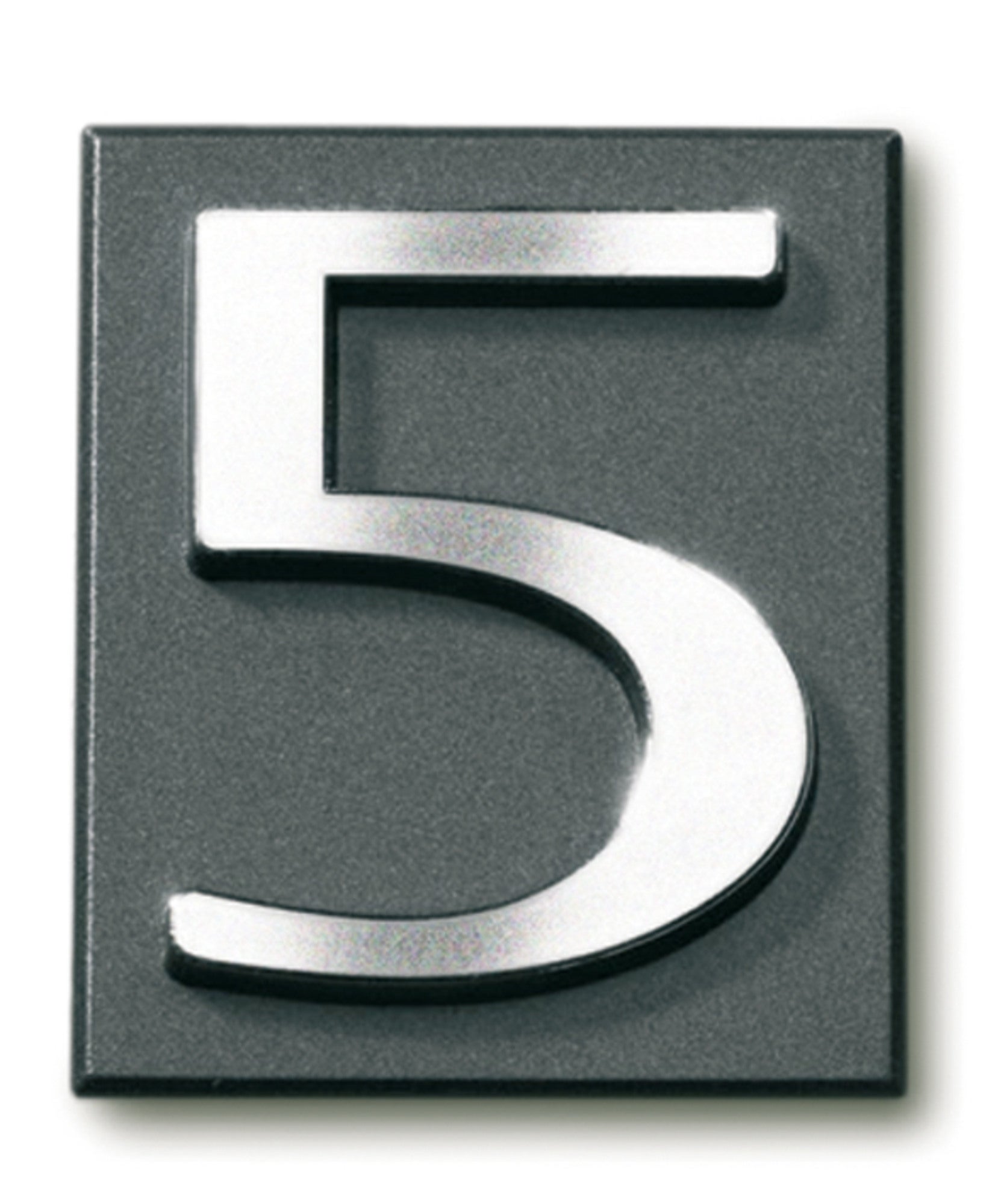 Cyfra 5 samoprzylepna grafit 4x4.7 cm