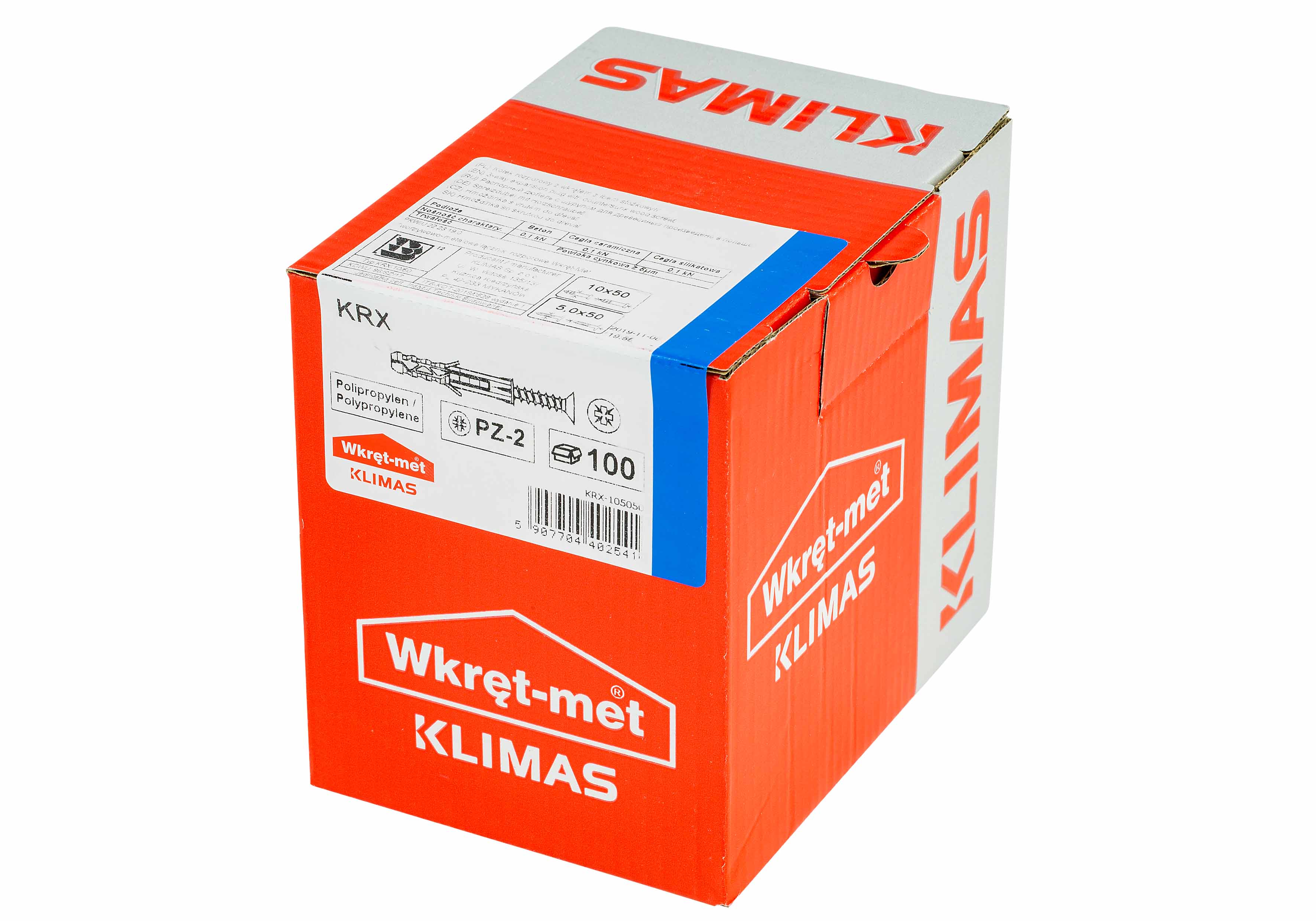 Kołek rozporowy fi 10 z wkrętem 6.0x60 mm (100 szt.) 1