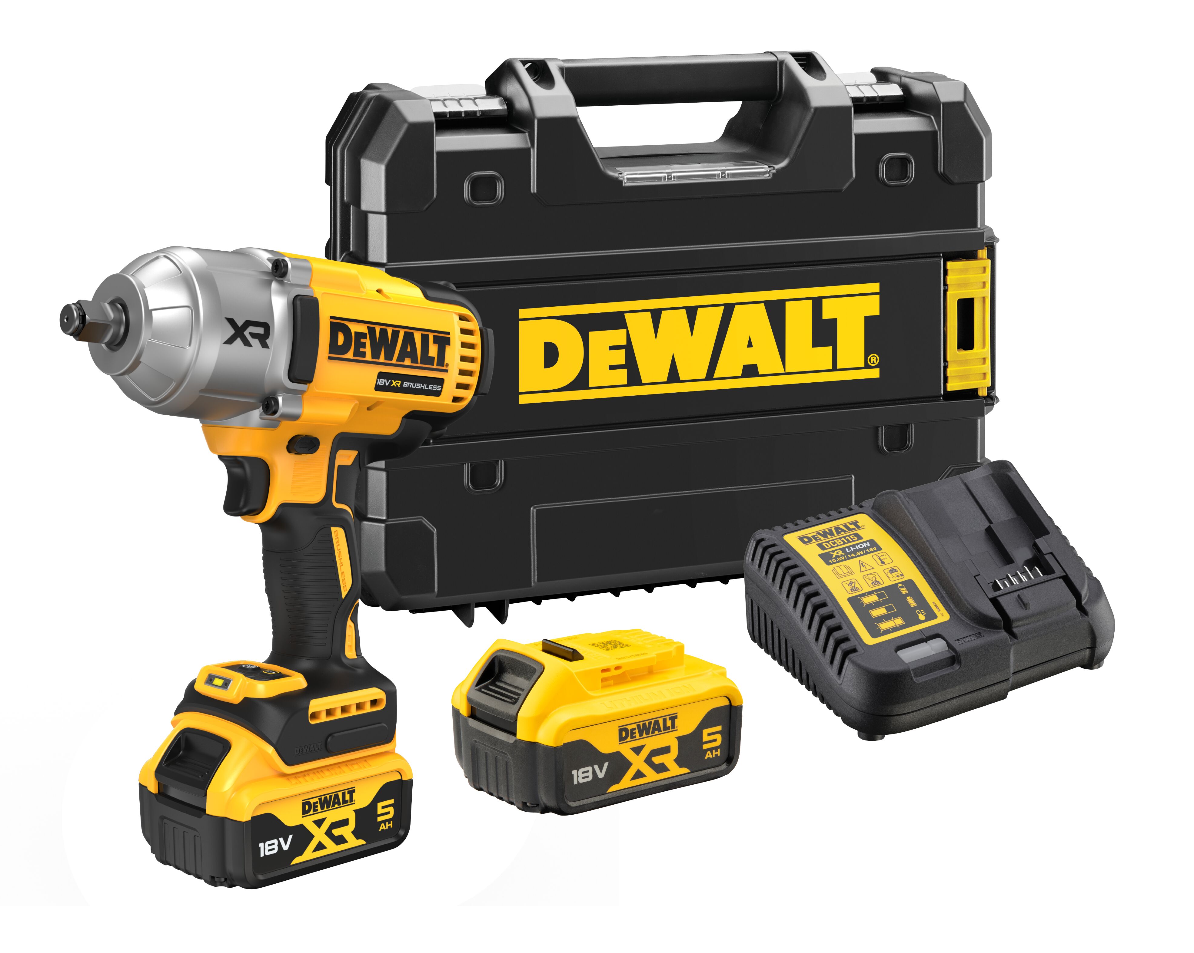 Klucz udarowy 1/2" 18V DCF900P2T-QW DeWalt / 2 x 5,0Ah 3
