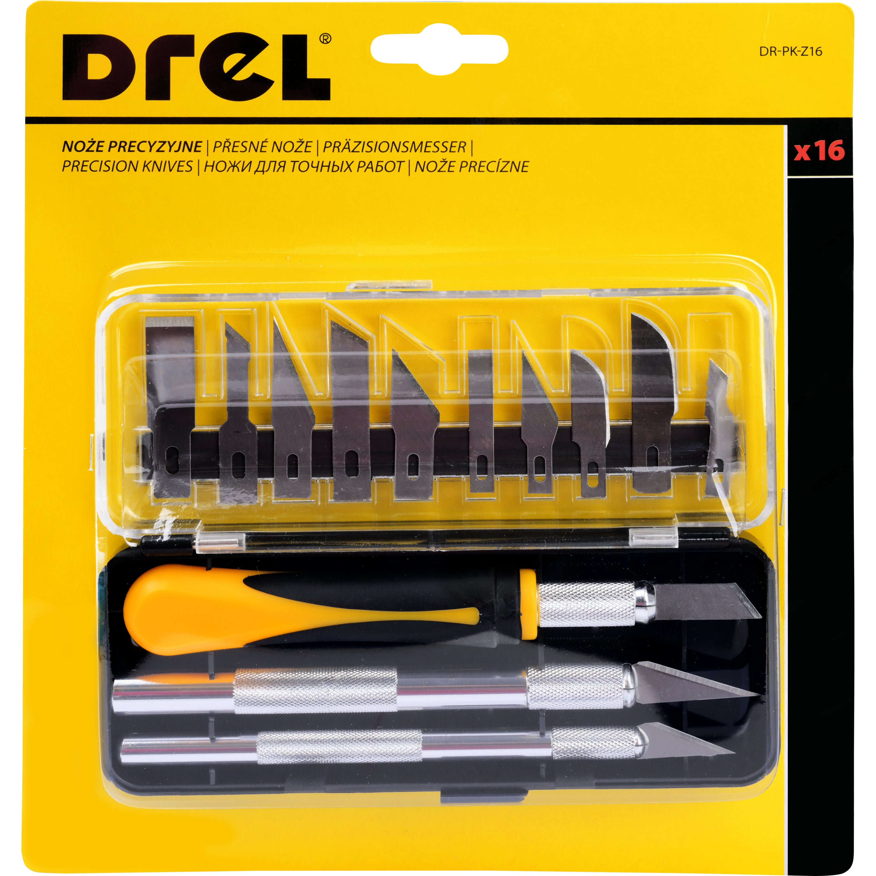 Zestaw noży precyzyjnych 16 szt. DREL DR-PK-Z16 2