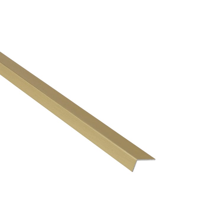 Kątownik aluminiowy złoty szczotkowany 20x10x1mm 2.6m