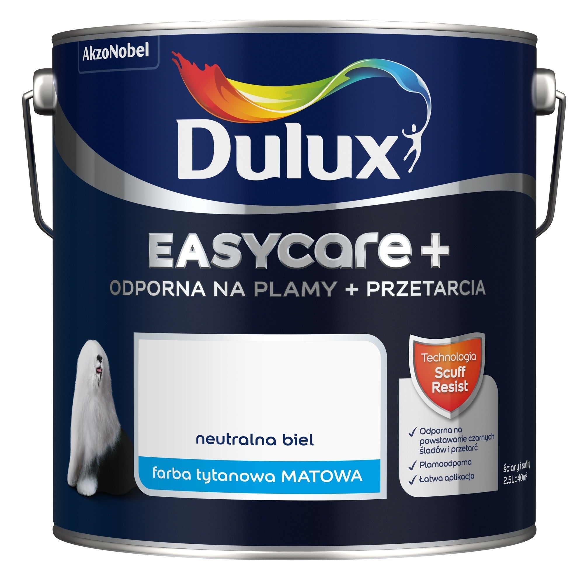 Farba Dulux EasyCare + neutralna biel 2,5l 0