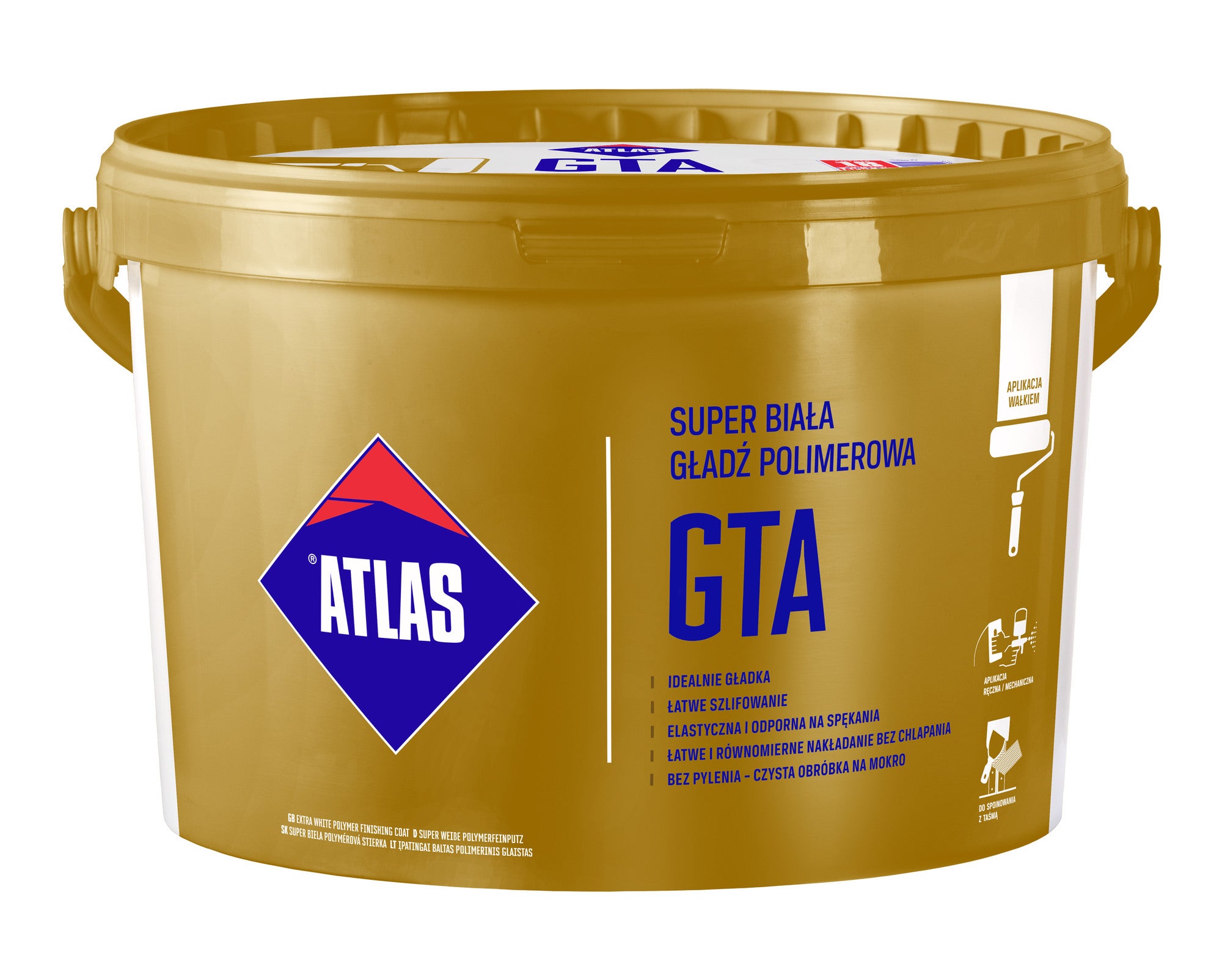 Gładź polimerowa Atlas GTA 18 kg, super biała 0
