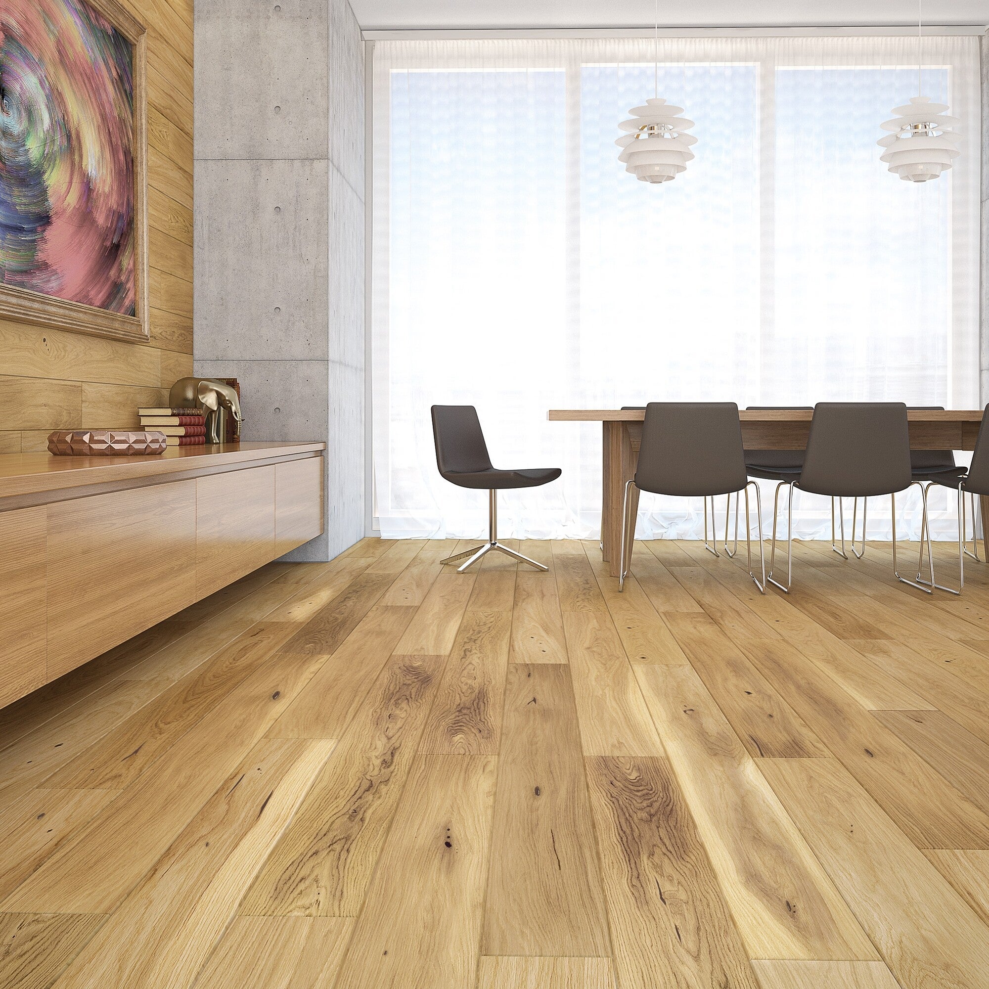 Deska podłogowa Dąb Various 3-warstw. 1-lam. 4V lakier op.1,37m2 2