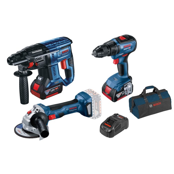 Zestaw elektronarzędzi 18V Professional Bosch / 2 x 5,0Ah