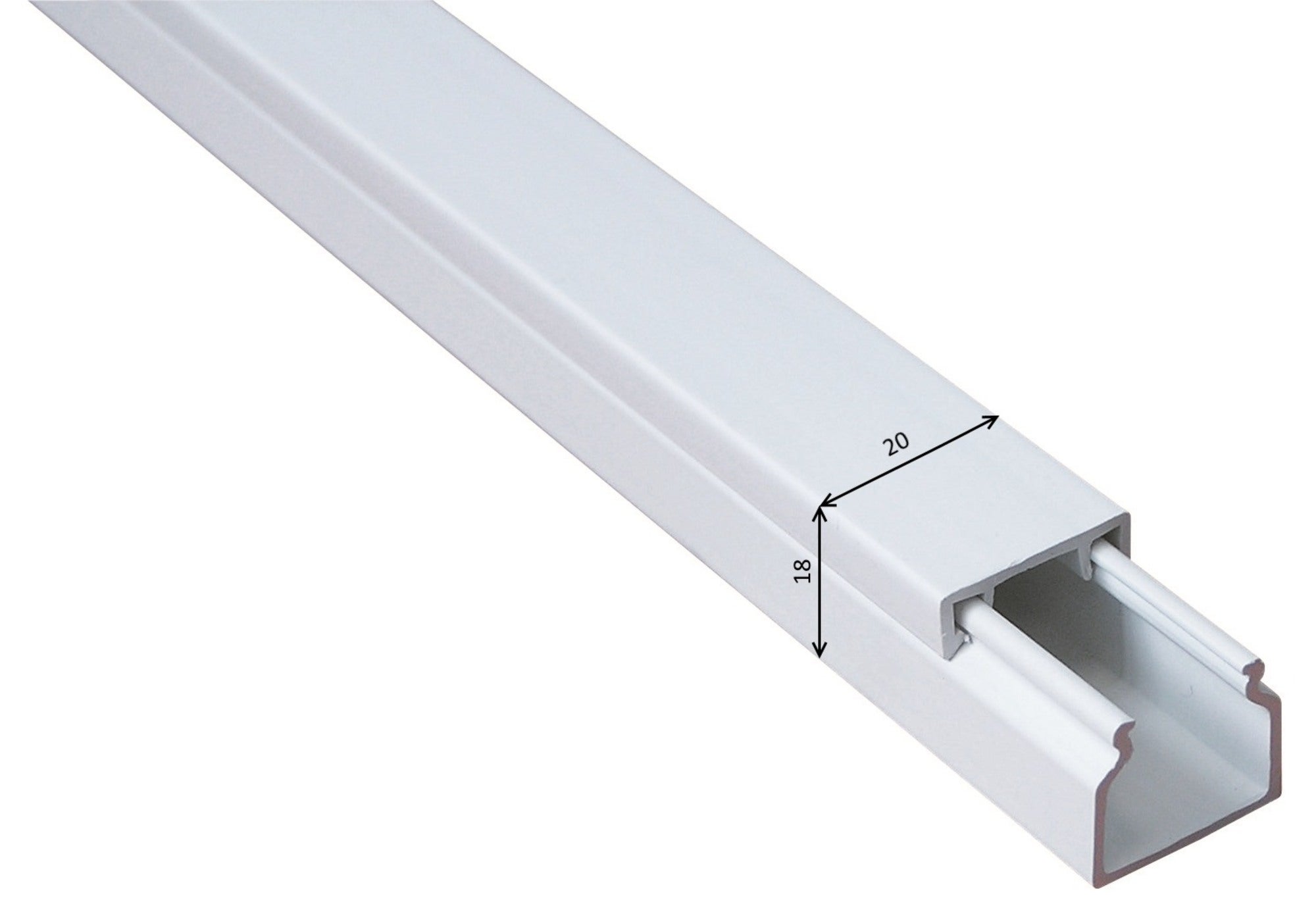 Listwa kablowa MKE 18x20mm UV biała 2m 0