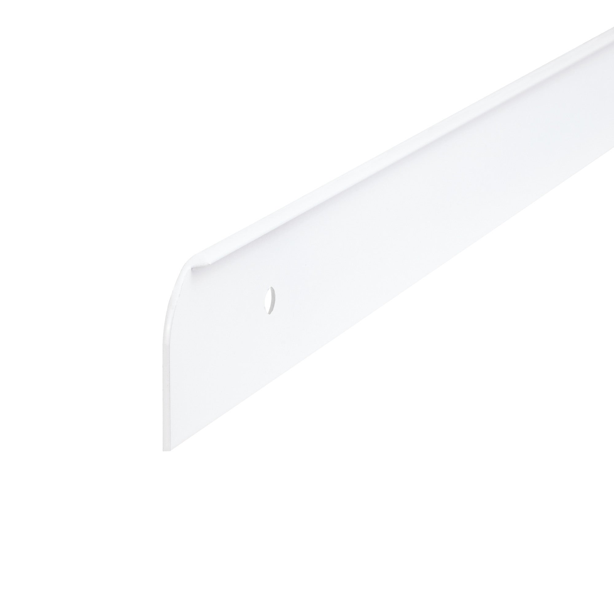 Listwa do blatu aluminiowa boczna lewa 28mm Cezar Biały  0,60m