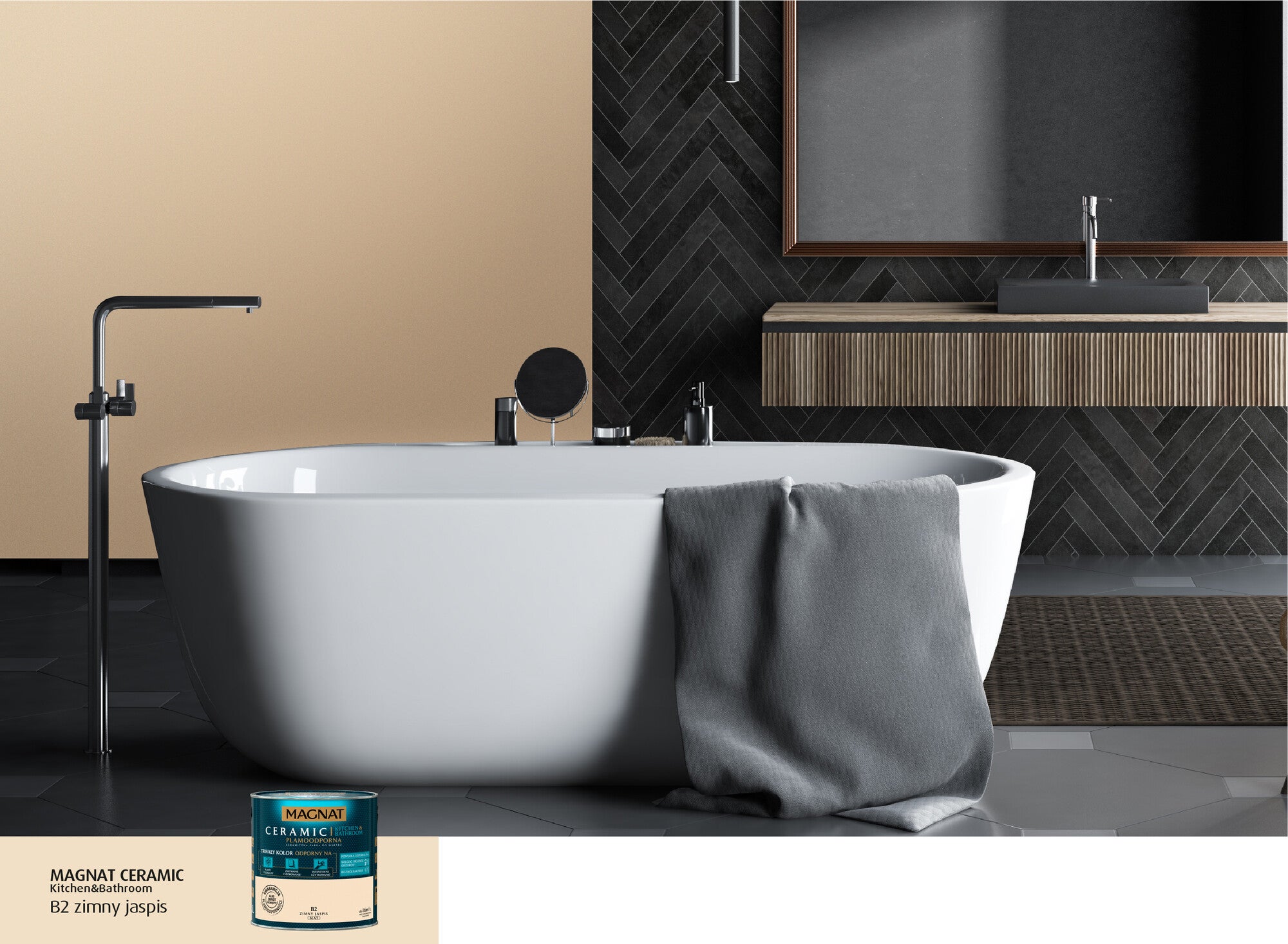 Farba Magnat Ceramic Kitchen&Bathroom zimny jaspis 2,5l 1