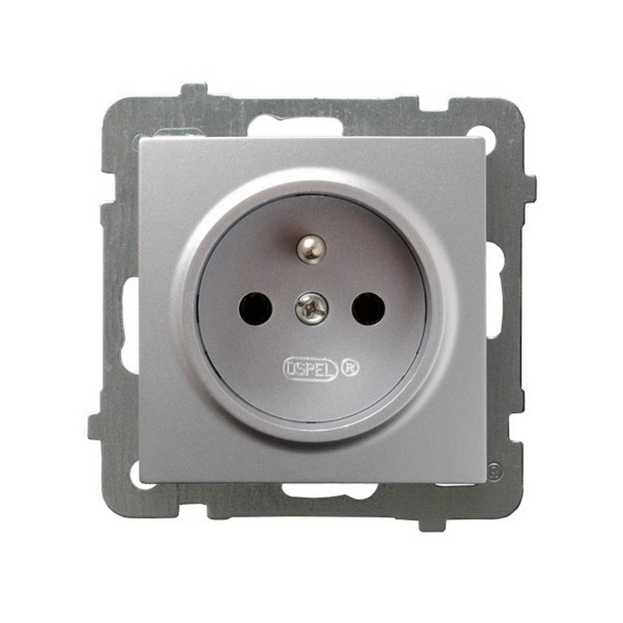 Ospel As srebrny gniazdo pojedyncze z uziemieniem 0