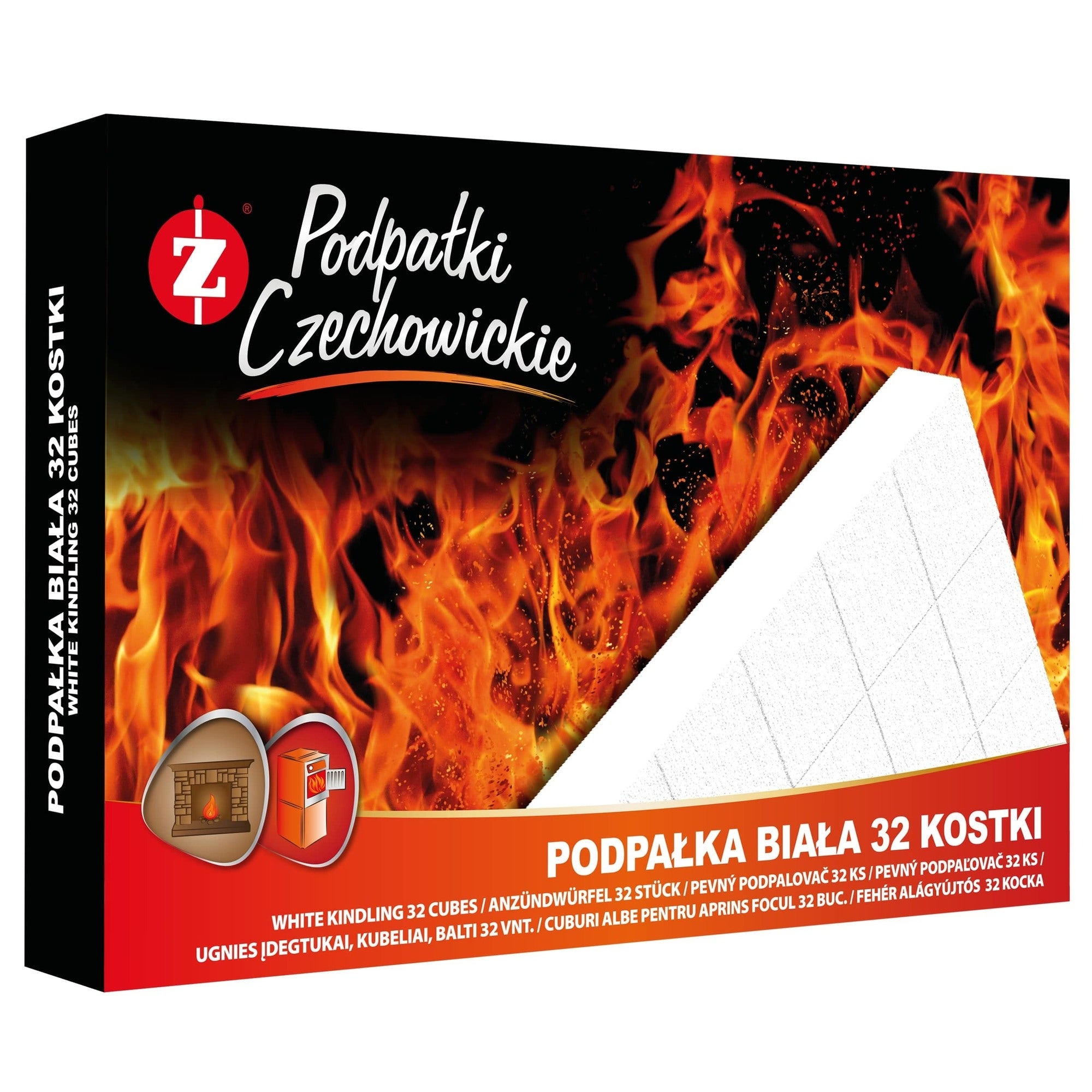 Podpałka biała 32 kostki 0