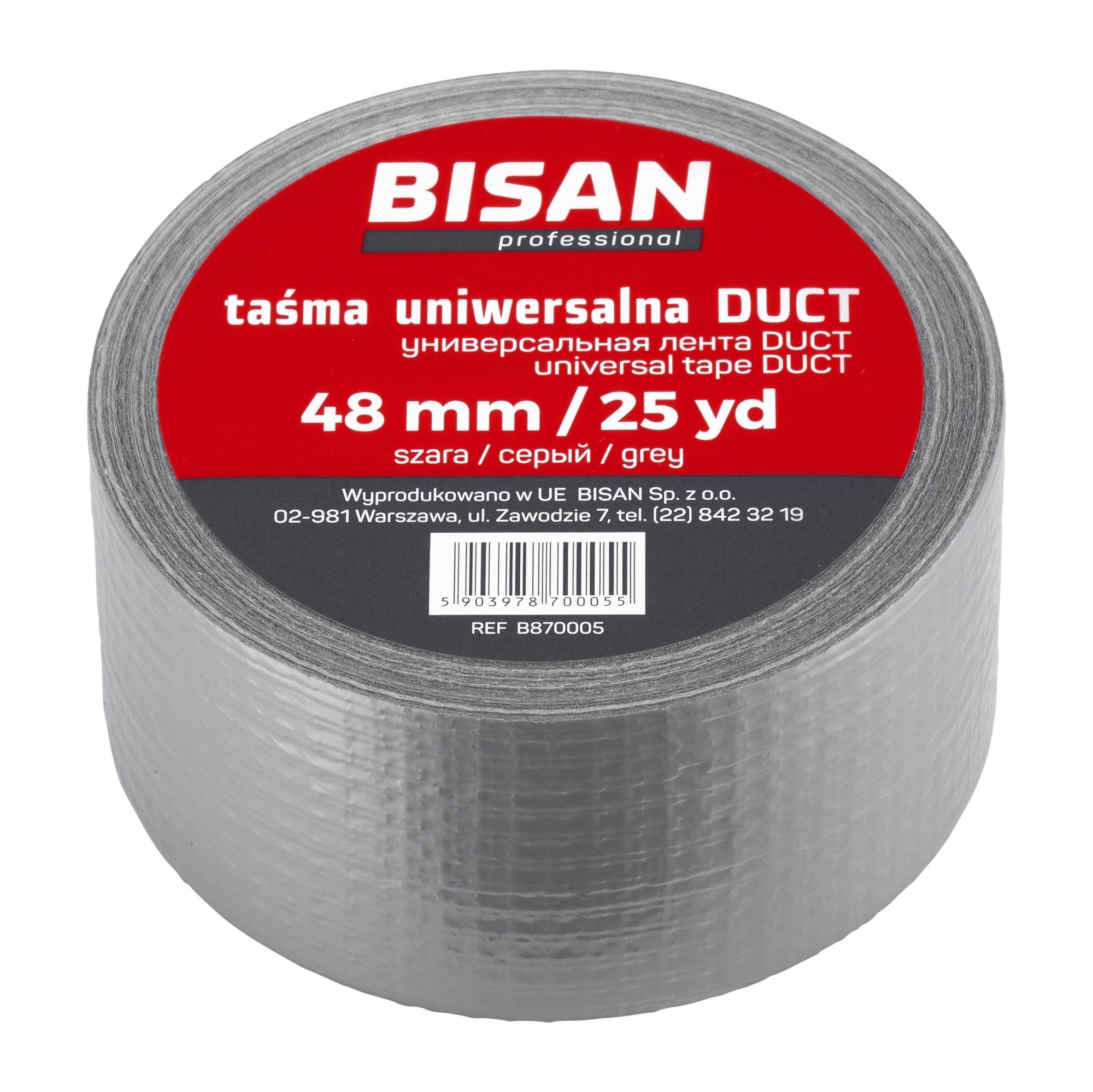 Taśma izolacyjna uniwersalna Duct 48 mm/25 mb, szara