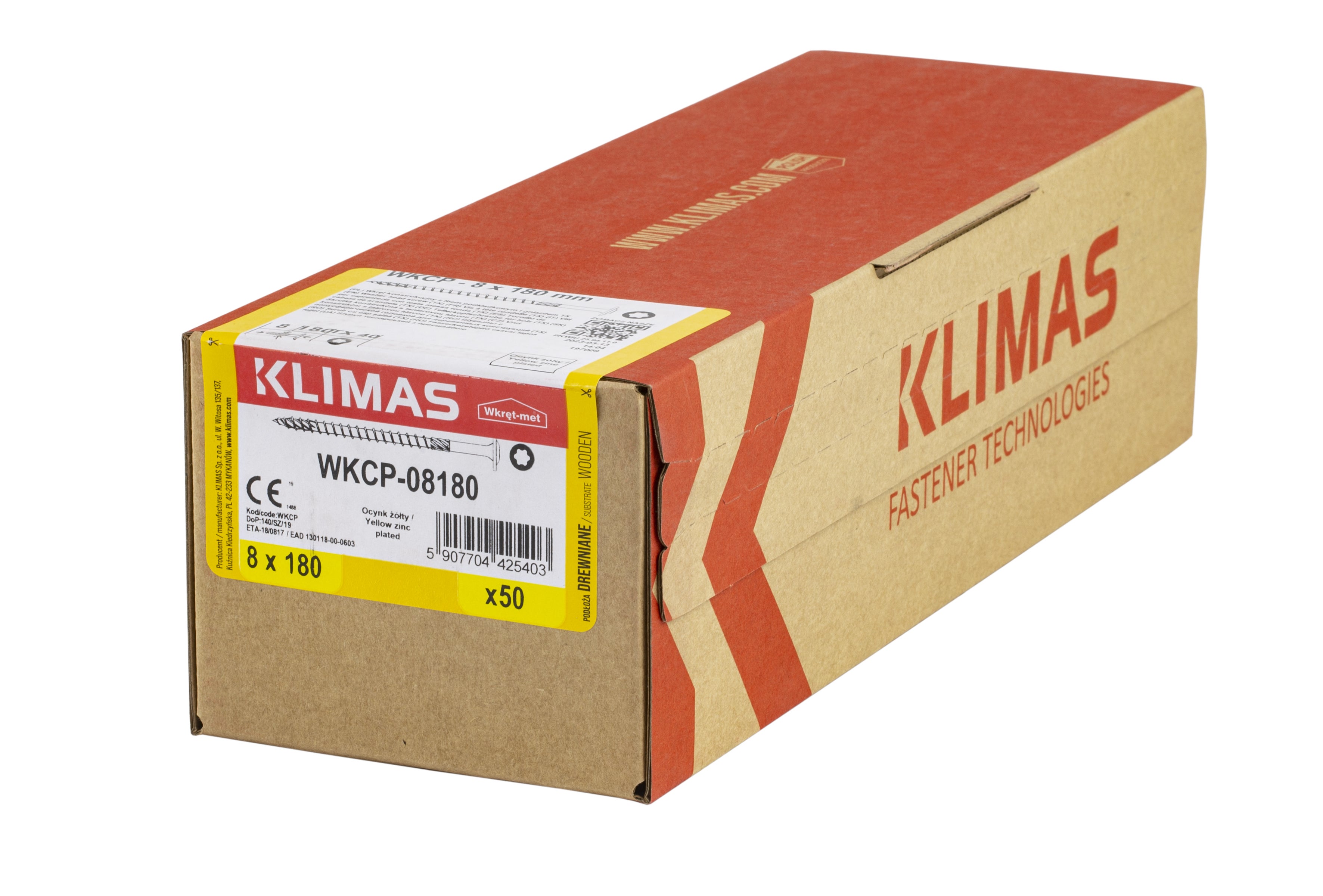 Wkręt do łączników ciesielskich z łbem talerzykowym 8x180 mm (50 szt.) 1