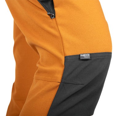 Spodnie robocze OUTDOOR 4 way stretch, musztardowo-szare NEO 81-292 M/50 5