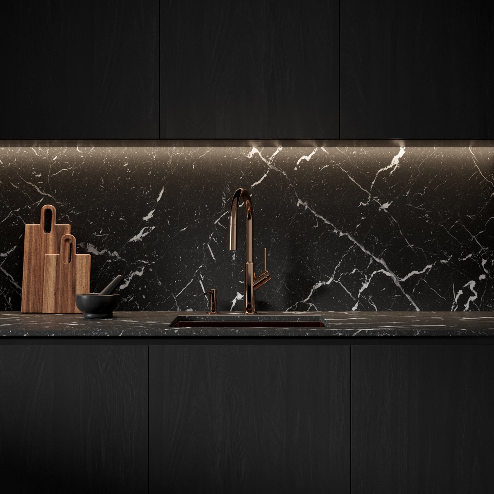 Bateria kuchenna Omnires Bend miedź 1