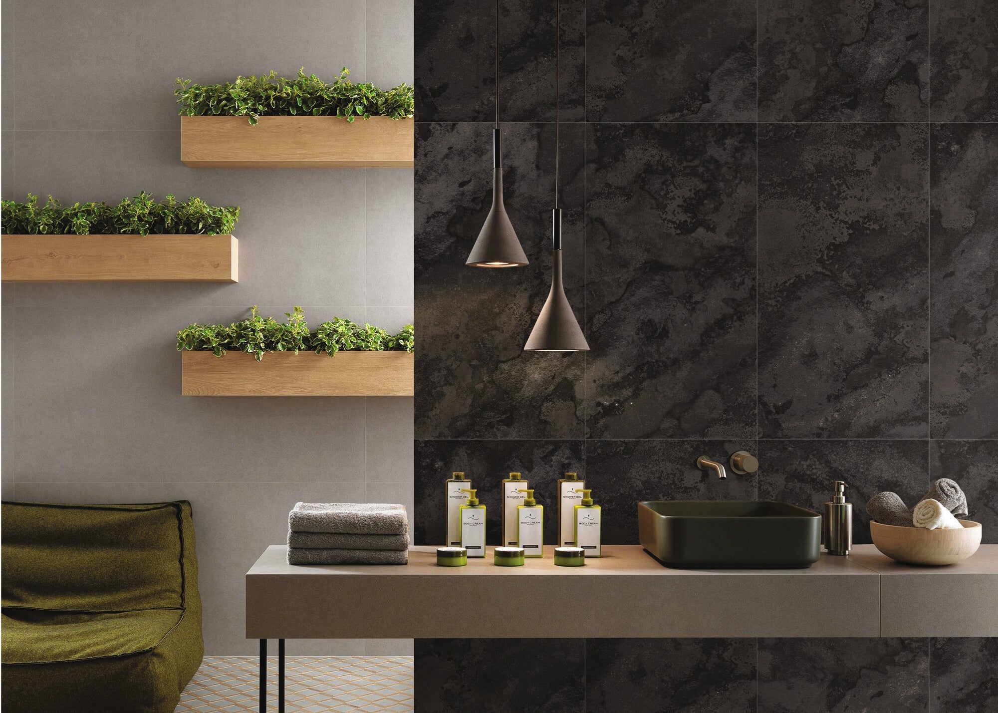 Gres szkliwiony Orisa Nero metal 60x120 1,44 m2 4