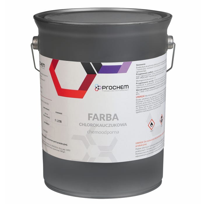 Farba chlorokauczukowa chemoodporna czarna 5L