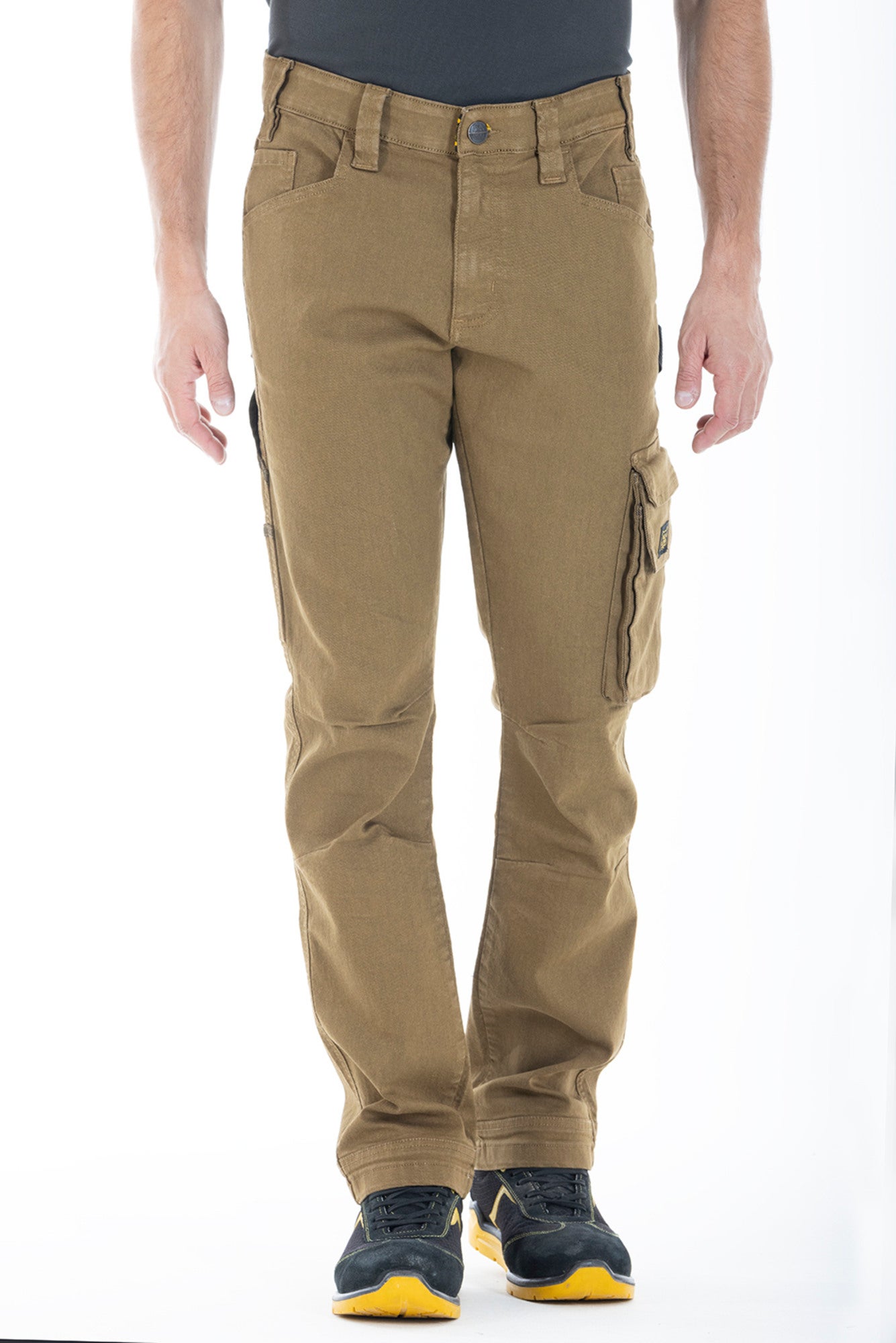 Spodnie MULTI POCKETS TOBACCO Rica Levy, rozm. L (44)