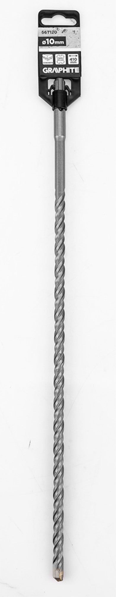Wiertło do betonu SDS Plus z podwójną spiralą 10 x 410 mm 56T120 GRAPHITE