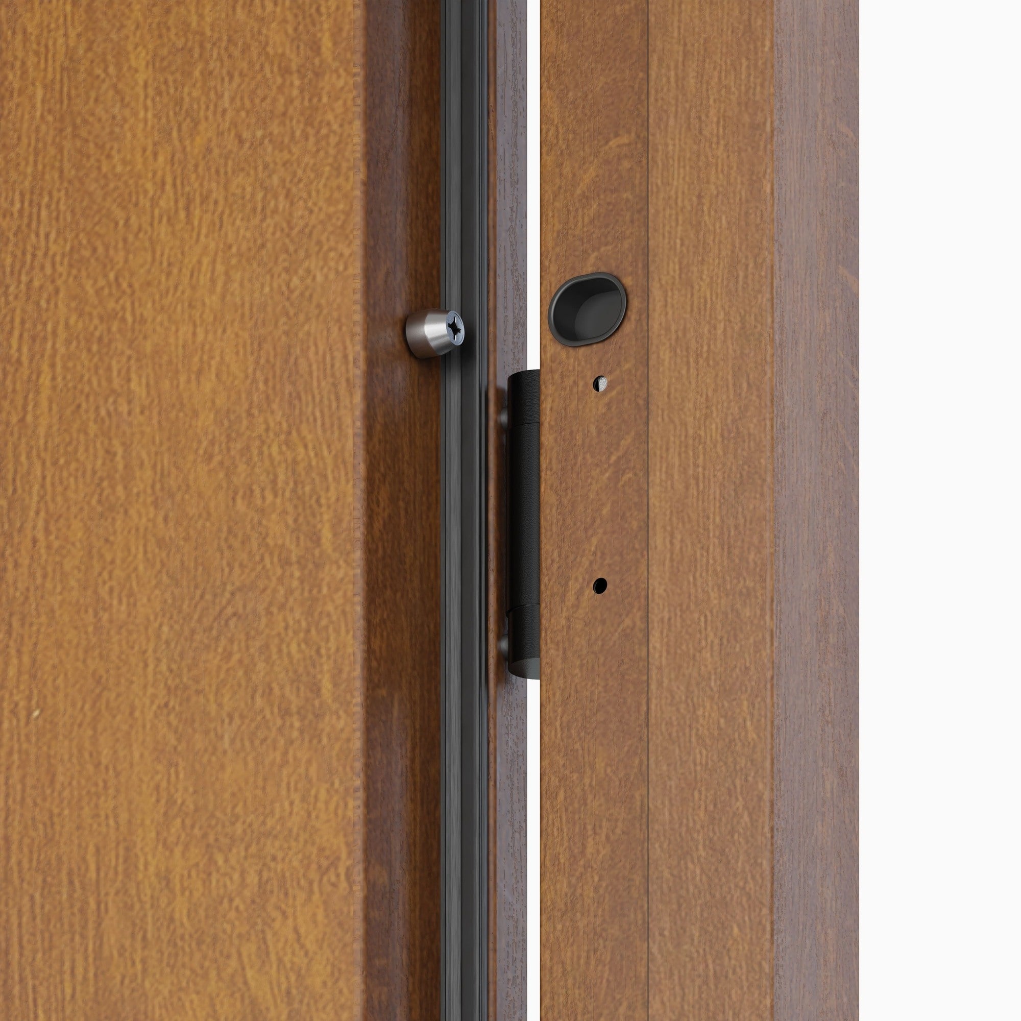 Drzwi stalowe BERLIN złoty dąb 90 prawe 2