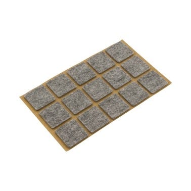 Podkładki filcowe samoprzylepne szare 28x28 mm (15 szt.)