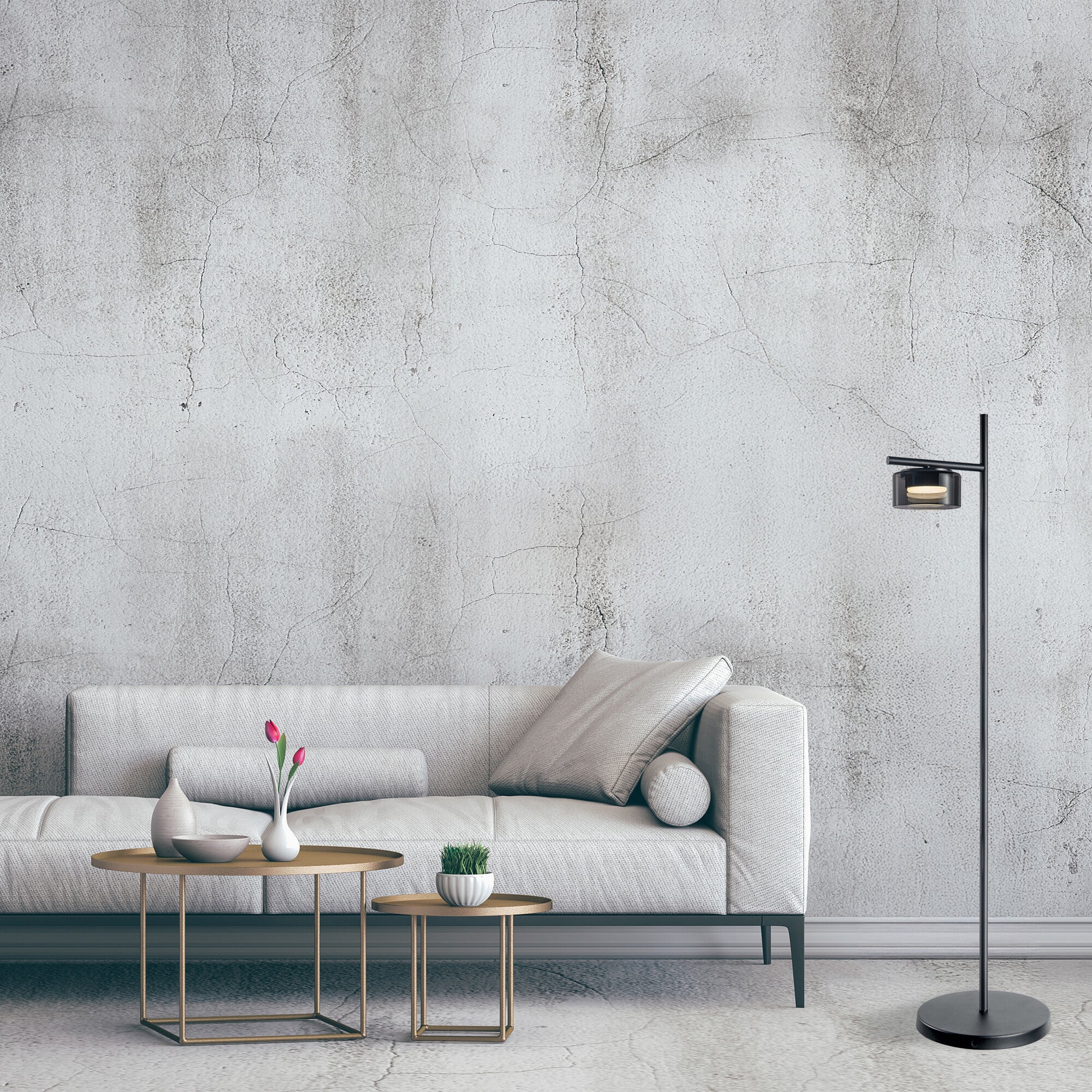 Lampa podłogowa Ofelia 1xGX53 czarna 1