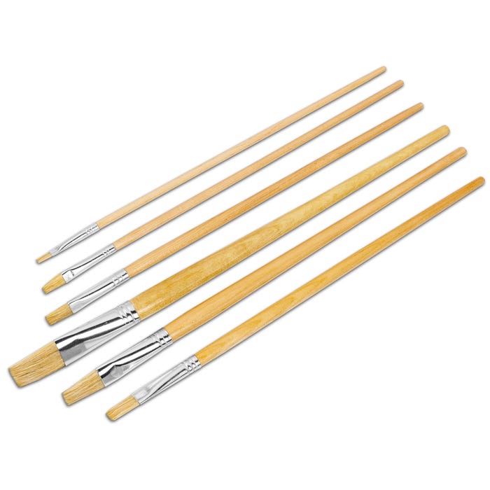 Zestaw pędzli paskowców płaskich Expert 6szt.