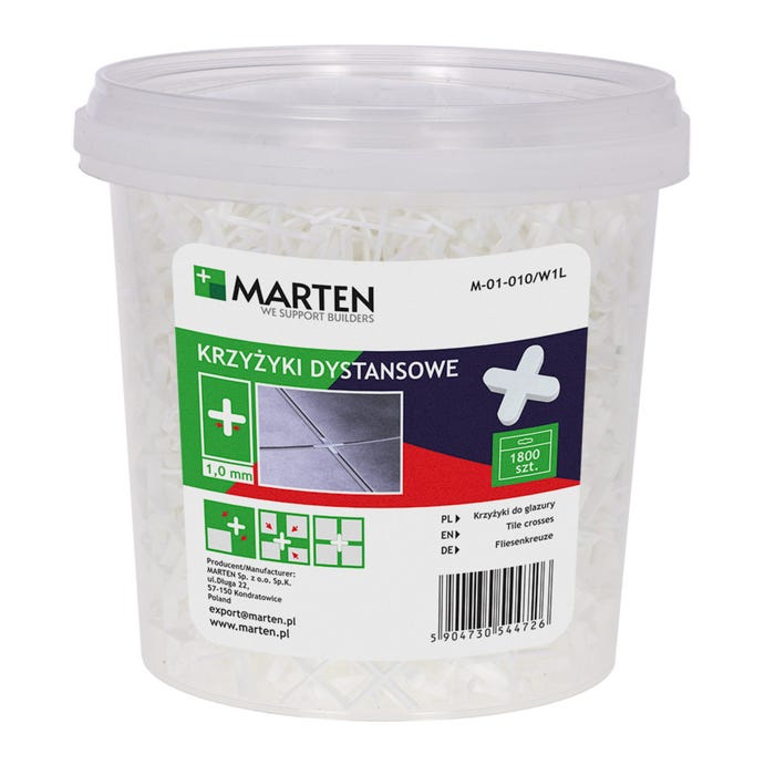 Krzyżyki do glazury 1mm 1800 szt.