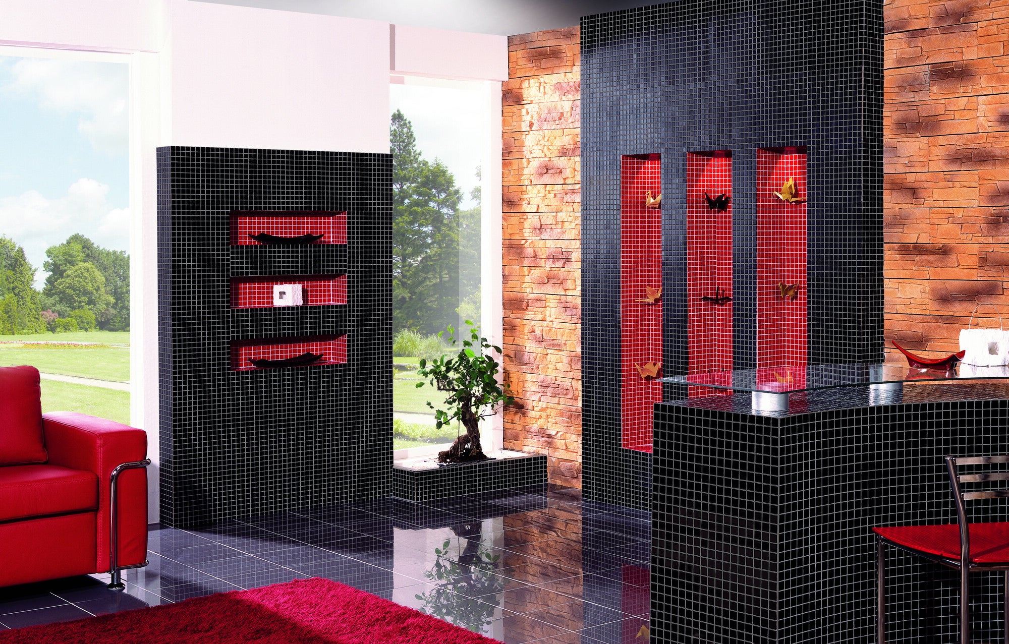 Mozaika ceramiczna Altea Nero 29.8x29.8 cm 3