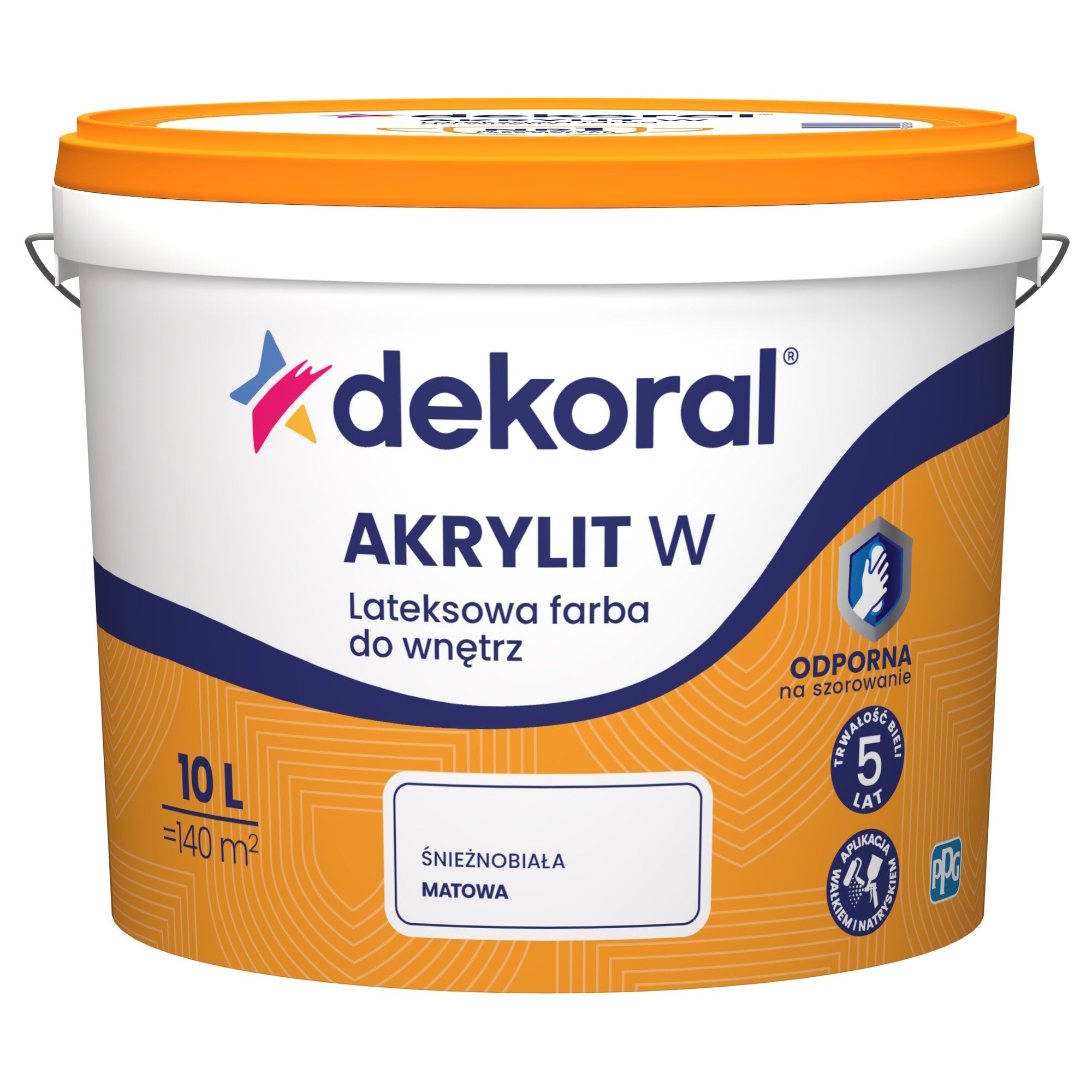 Farba Dekoral Akrylit W biała 10l
