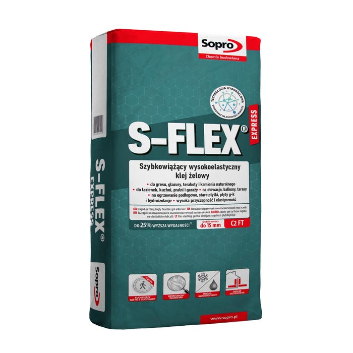 Zaprawa klejowa Sopro S-FLEX EXPRESS szara 22.5 KG