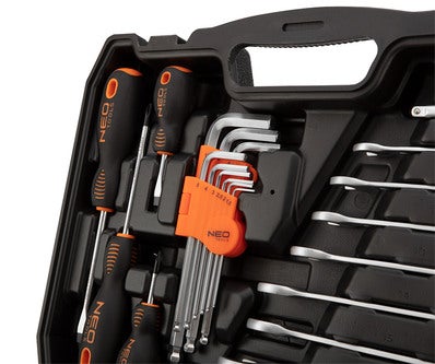 Zestaw kluczy nasadowych 1/2 i 1/4" 10-206 NEO, 100 szt. 4