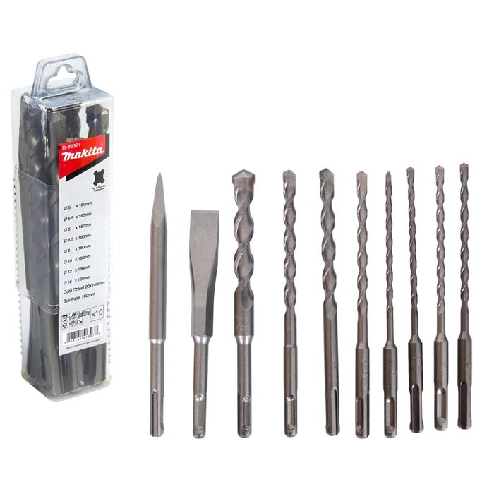 Zestaw wierteł i dłut SDS+ D-46361 Makita, 10 szt.