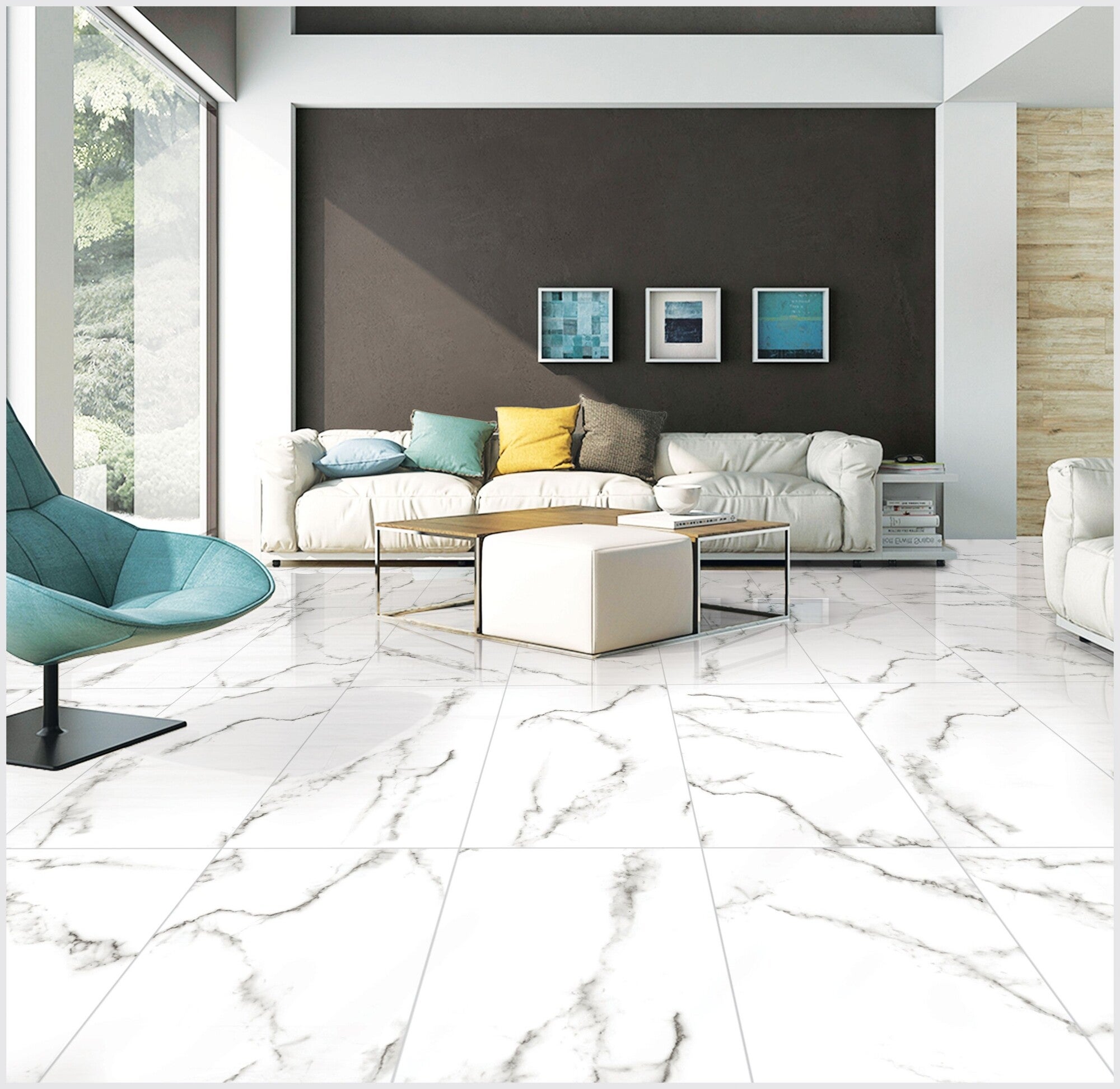 Gres polerowany Carrara Pure 60x120 cm 1.44m2 1