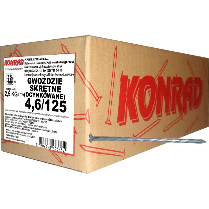 Gwóźdź skrętny 4.6x125 mm (2.5 kg)
