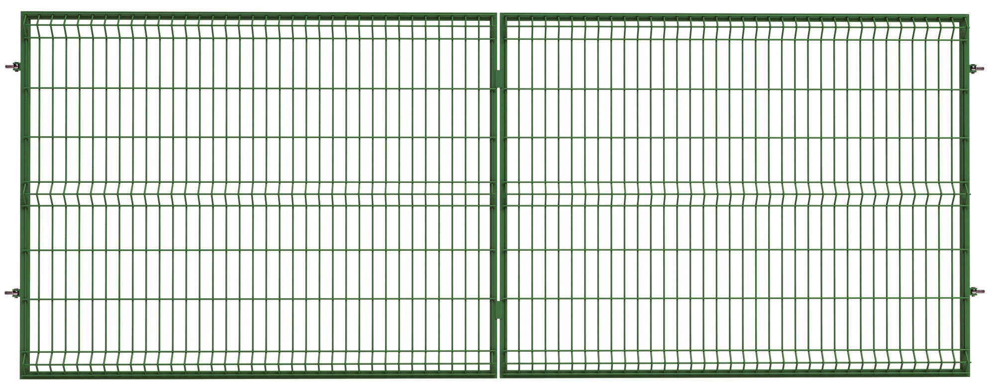 Brama ogrodzeniowa panelowa dwuskrzydłowa zielona, 150x400 cm 0