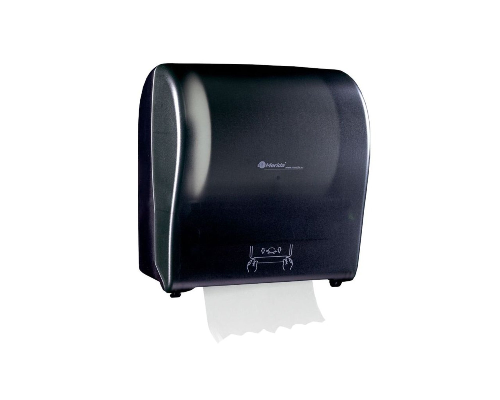 Mechaniczny podajnik ręczników papierowych w rolach Automatic , front transparenty ciemny - mat, tył pełny ciemny - mat, CJC302