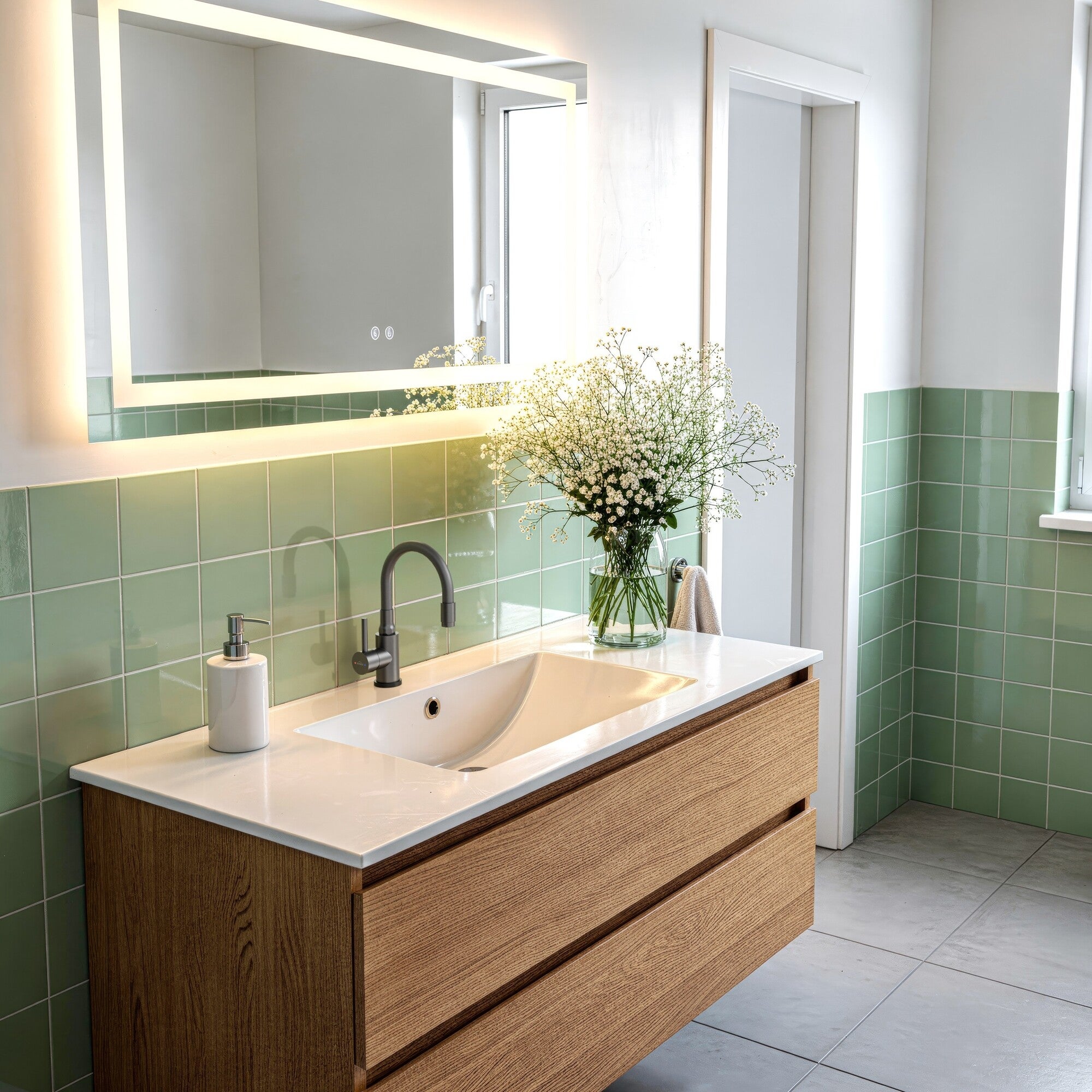 Bateria umywalkowa Invena Efi grafitowa 1