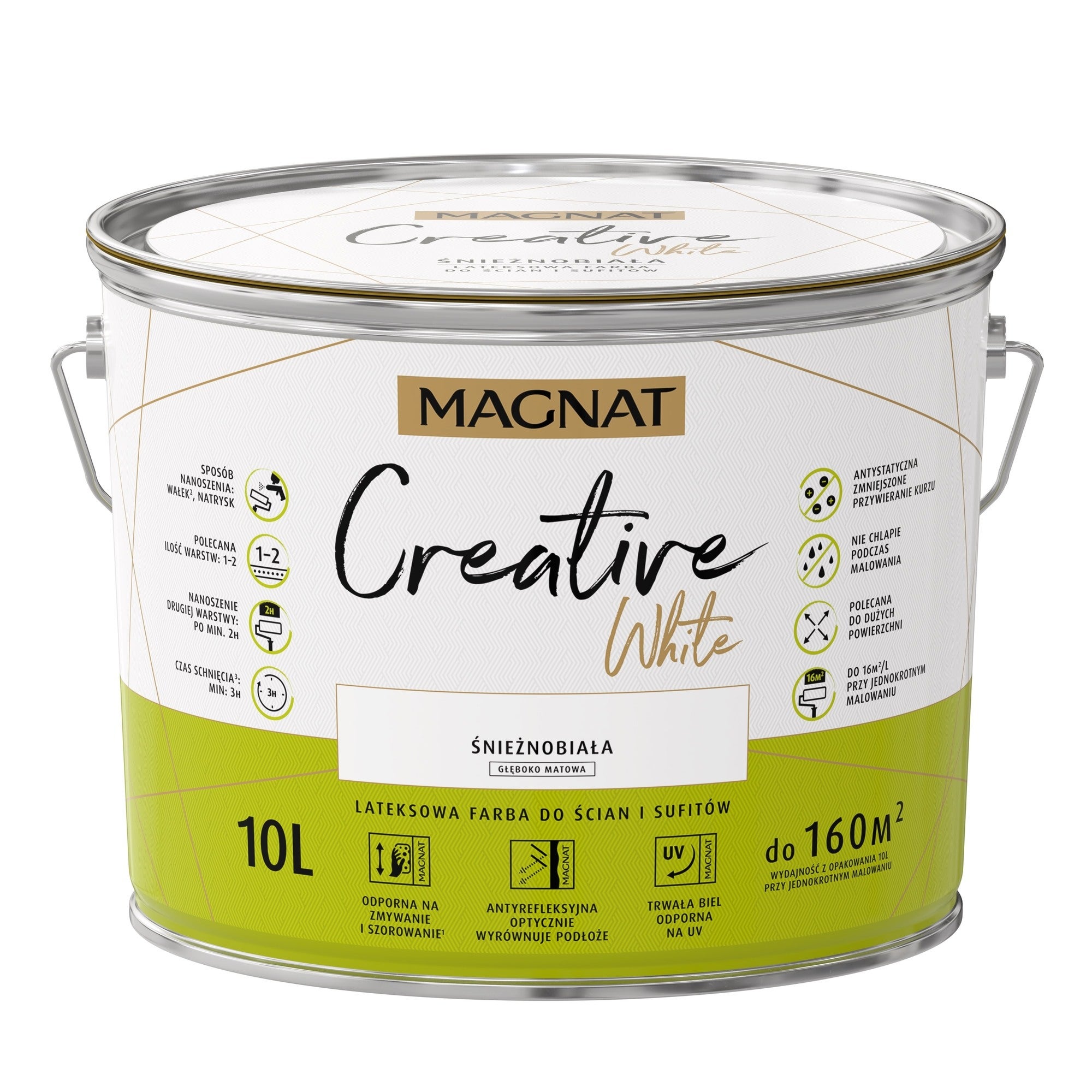 Farba Magnat Creative White biała 10l 0