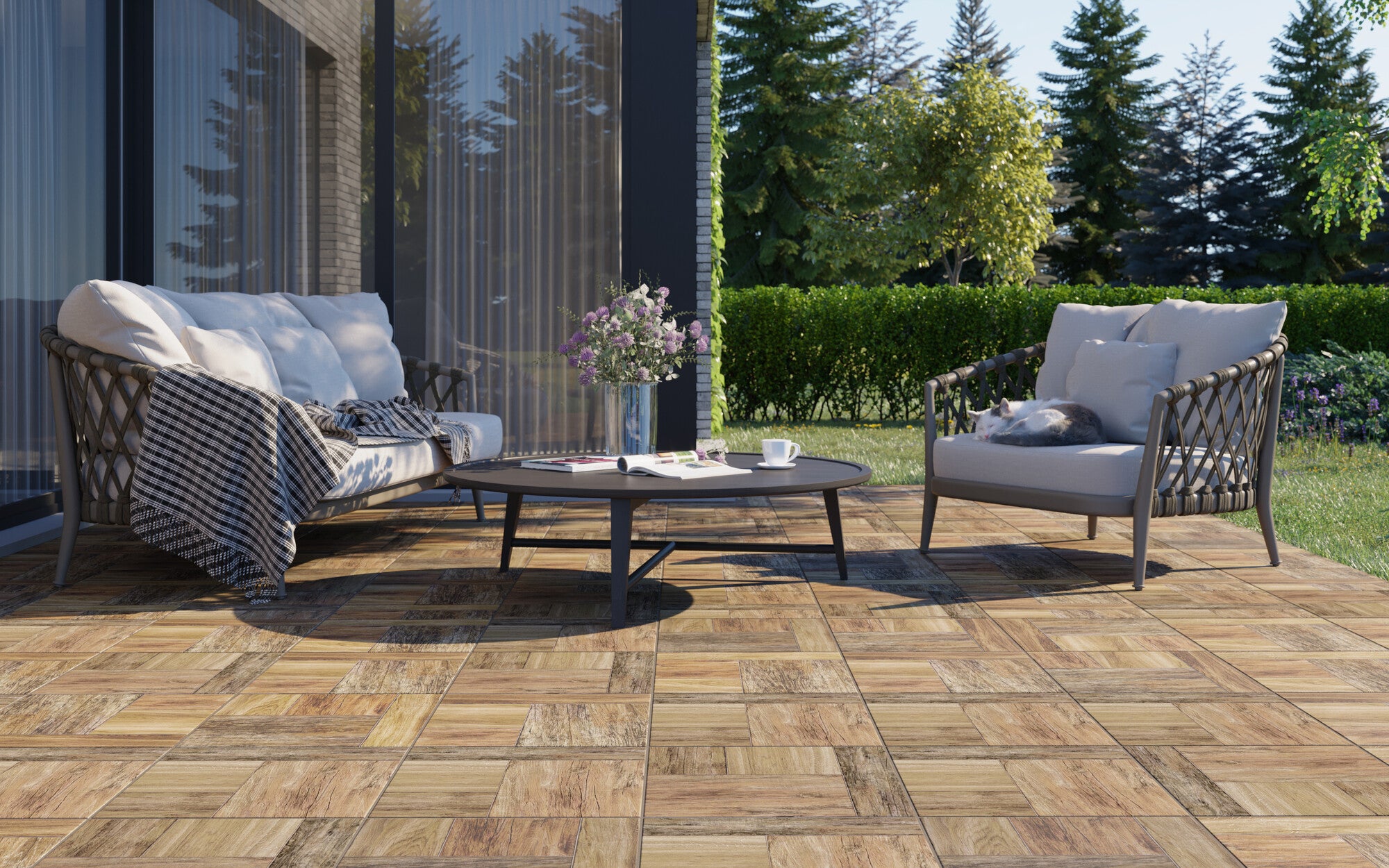 Gres szkliwiony Sinton beige 42x42 cm 1.41m2 1