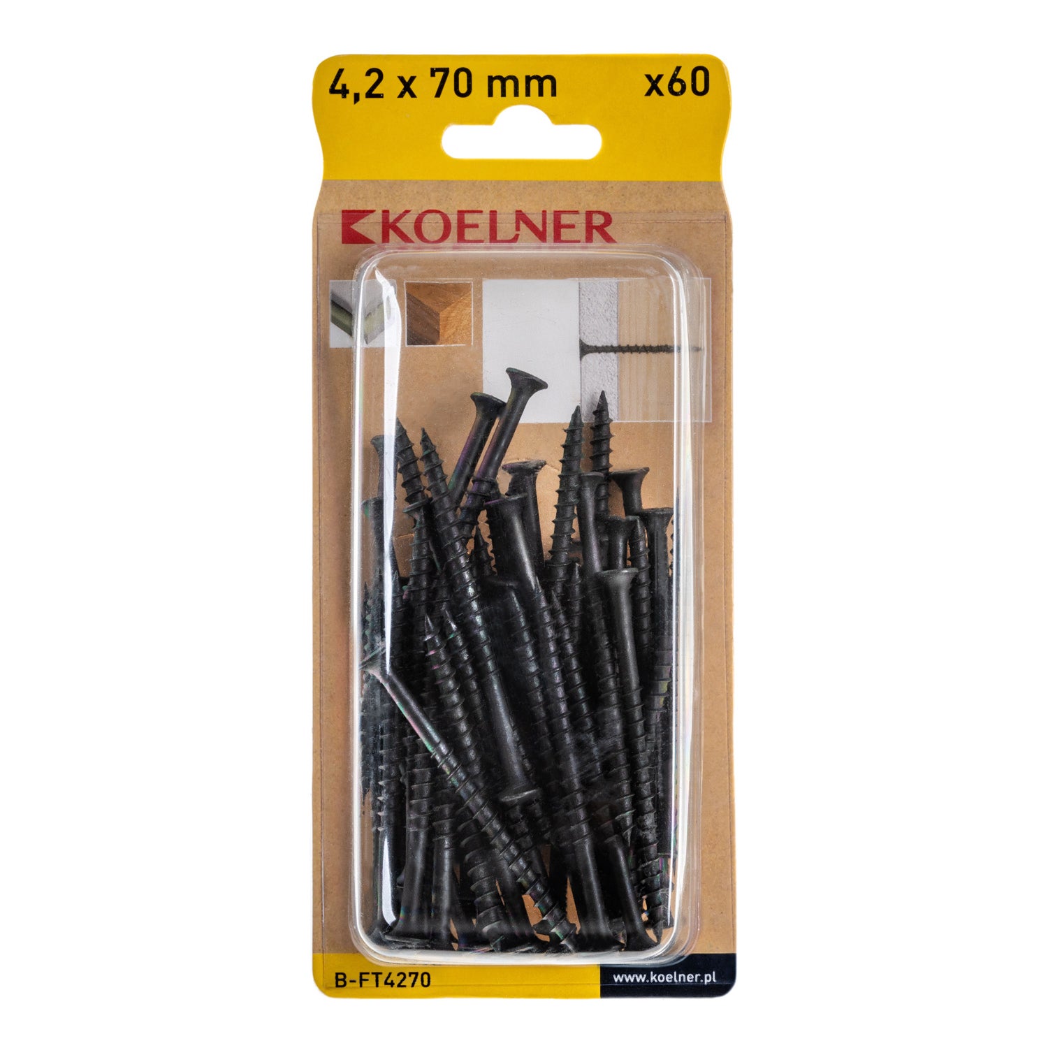 Wkręt do płyt G/K 4.2x70 mm z gwintem do drewna (60 szt.) 1