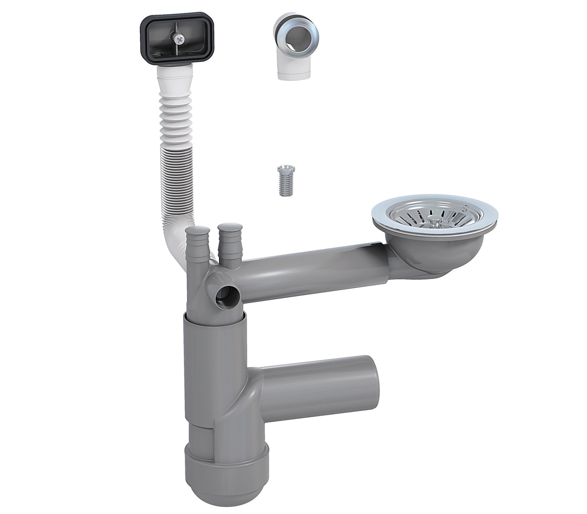 Syfon zlewozmywakowy Flexloc Pro 1-komorowy 90 mm