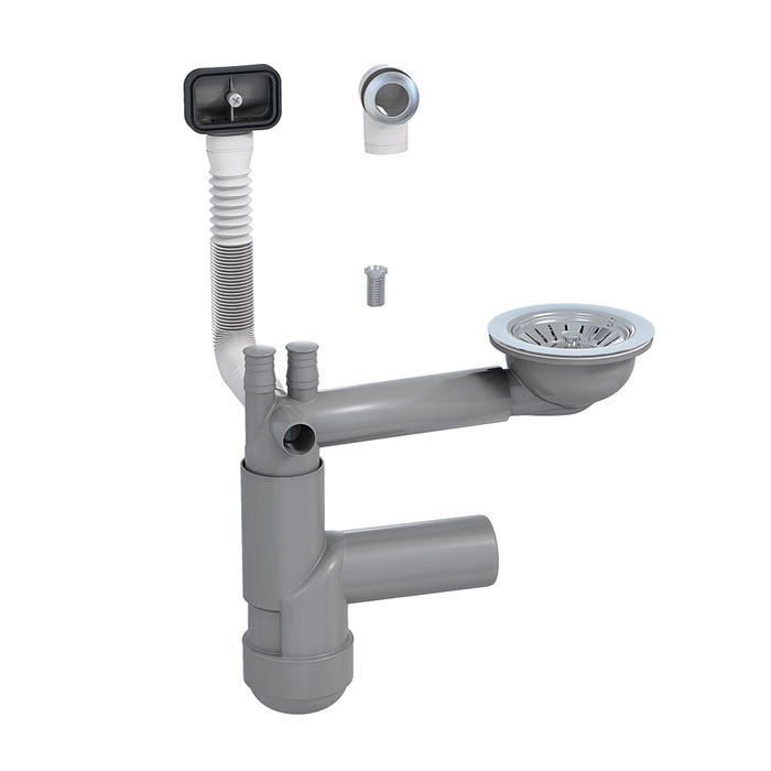 Syfon zlewozmywakowy Flexloc Pro 1-komorowy 90 mm