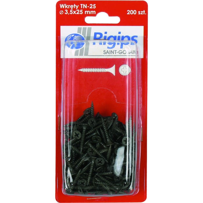 Wkręty do profili metalowych TN 3.5x25 mm 200 szt Rigips