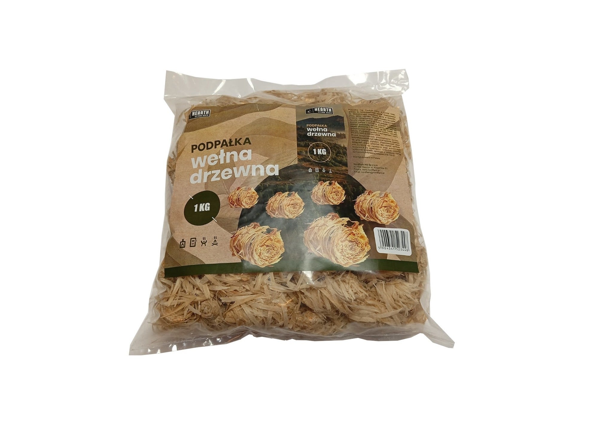 Rozpałka ekologiczna wełna drzewna 1 kg 0