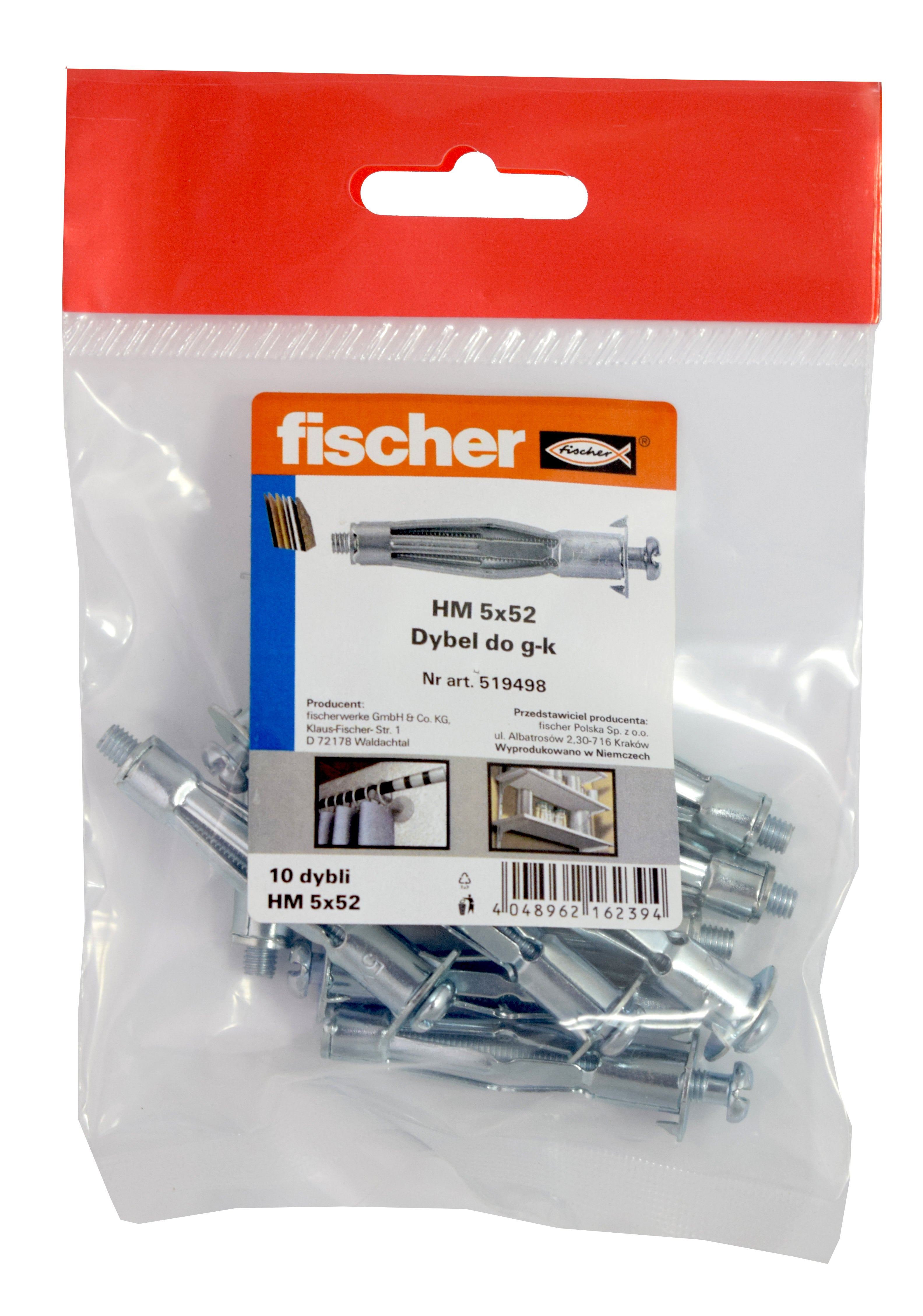 Kołek typu Molly HM 5.0x52 mm (10 szt.) 1