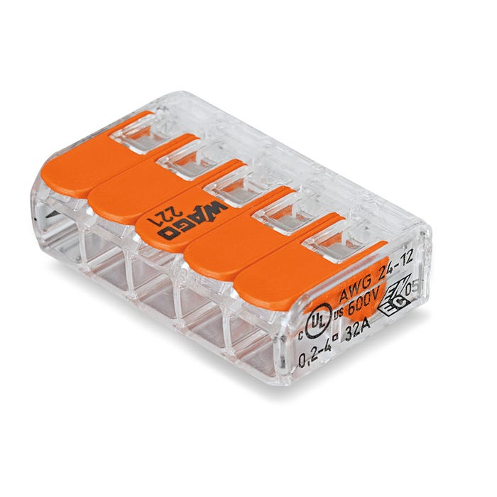 Szybkozłączka z zamkiem Wago 5x0,2-4mm2 5szt
