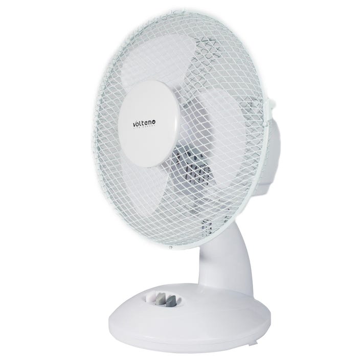 Wentylator biurkowy 21W średnica 23cm biały