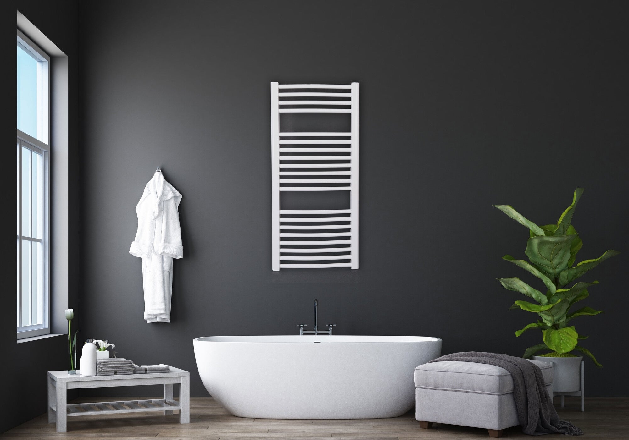 Grzejnik łazienkowy Wenecja 96x45 cm, biały 1